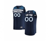 Youth Minnesota Timberwolves Navy Custom Basketball Jersey - Icon Edition