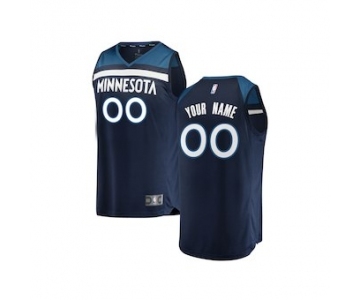 Youth Minnesota Timberwolves Navy Custom Basketball Jersey - Icon Edition