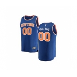 Youth New York Knicks Blue Custom Basketball Jersey - Icon Edition