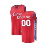 Youth Philadelphia 76ers Red Custom Basketball Jersey - Statement Edition