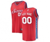 Youth Philadelphia 76ers Red Custom Basketball Jersey - Statement Edition