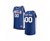 Youth Philadelphia 76ers Royal Custom Basketball Jersey - Icon Edition