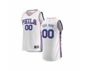 Youth Philadelphia 76ers White Custom Basketball Jersey - Association Edition