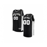 Youth San Antonio Spurs Black Custom Basketball Jersey - Icon Edition