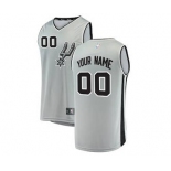 Youth San Antonio Spurs Silver Custom Basketball Jersey - Statement Edition