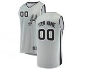 Youth San Antonio Spurs Silver Custom Basketball Jersey - Statement Edition