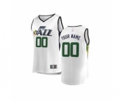 Youth Utah Jazz White Custom Basketball Jersey - Association Edition