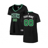 Women's Boston Celtics Black Custom Basketball Jersey