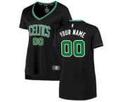 Women's Boston Celtics Black Custom Basketball Jersey