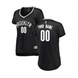 Women's Brooklyn Nets Black Custom Basketball Jersey - Icon Edition