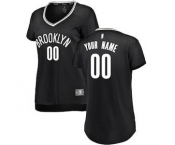 Women's Brooklyn Nets Black Custom Basketball Jersey - Icon Edition