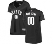 Women's Brooklyn Nets Charcoal Custom Basketball Jersey