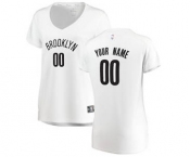 Women's Brooklyn Nets White Custom Basketball Jersey - Association Edition