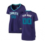 Women's Charlotte Hornets Purple Custom Basketball Jersey