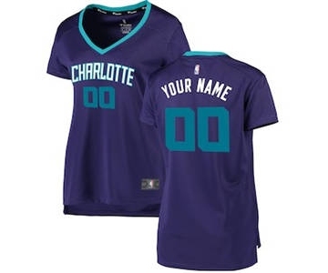 Women's Charlotte Hornets Purple Custom Basketball Jersey