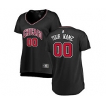 Women's Chicago Bulls Black Custom Basketball Jersey