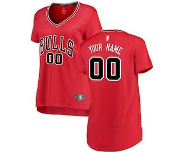 Women's Chicago Bulls Red Custom Basketball Jersey - Icon Edition