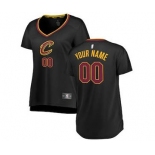 Women's Cleveland Cavaliers Black Custom Basketball Jersey