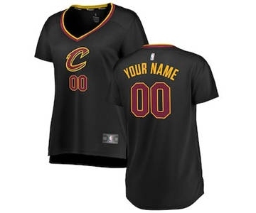 Women's Cleveland Cavaliers Black Custom Basketball Jersey