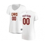 Women's Cleveland Cavaliers White Custom Basketball Jersey - Association Edition