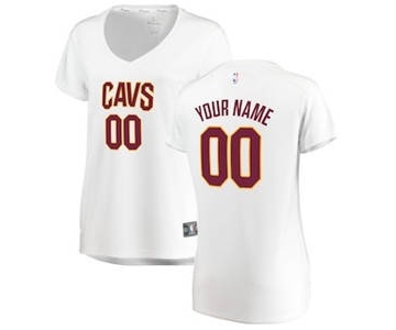 Women's Cleveland Cavaliers White Custom Basketball Jersey - Association Edition