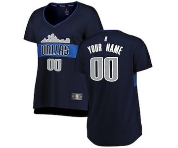 Women's Dallas Mavericks Navy Custom Basketball Jersey