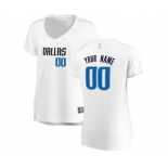 Women's Dallas Mavericks White Custom Basketball Jersey - Association Edition