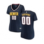 Women's Denver Nuggets Navy 2018-2019 Custom Basketball Jersey