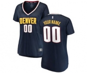 Women's Denver Nuggets Navy 2018-2019 Custom Basketball Jersey