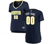 Women's Denver Nuggets Navy Custom Basketball Jersey - Icon Edition