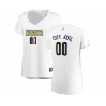 Women's Denver Nuggets White Custom Basketball Jersey - Association Edition