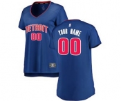 Women's Detroit Pistons Royal Custom Basketball Jersey - Icon Edition