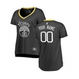 Women's Golden State Warriors Black Custom Basketball Jersey