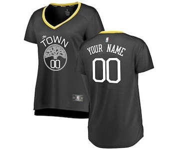 Women's Golden State Warriors Black Custom Basketball Jersey