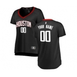 Women's Houston Rockets Black Custom Basketball Jersey