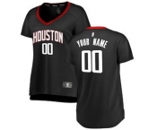 Women's Houston Rockets Black Custom Basketball Jersey