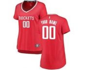 Women's Houston Rockets Red Custom Basketball Jersey - Icon Edition