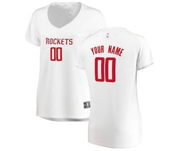 Women's Houston Rockets White Custom Basketball Jersey - Association Edition