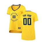 Women's Indiana Pacers Gold Custom Basketball Jersey