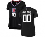 Women's LA Clippers Black Custom Basketball Jersey