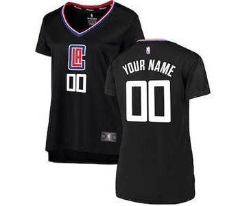 Women's LA Clippers Black Custom Basketball Jersey