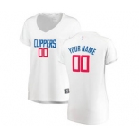 Women's LA Clippers White Custom Basketball Jersey - Association Edition