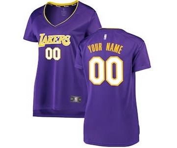 Women's Los Angeles Lakers Purple Custom Basketball Jersey