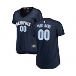 Women's Memphis Grizzlies Navy Custom Basketball Jersey - Icon Edition