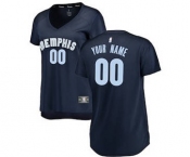 Women's Memphis Grizzlies Navy Custom Basketball Jersey - Icon Edition