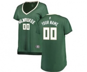 Women's Milwaukee Bucks Green Custom Basketball Jersey - Icon Edition