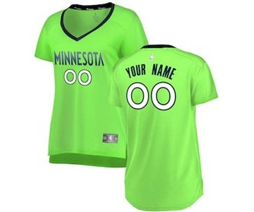 Women's Minnesota Timberwolves Green Custom Basketball Jersey