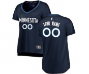 Women's Minnesota Timberwolves Navy Custom Basketball Jersey - Icon Edition