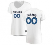 Women's Minnesota Timberwolves White Custom Basketball Jersey - Association Edition