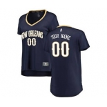 Women's New Orleans Pelicans Navy Custom Basketball Jersey - Icon Edition